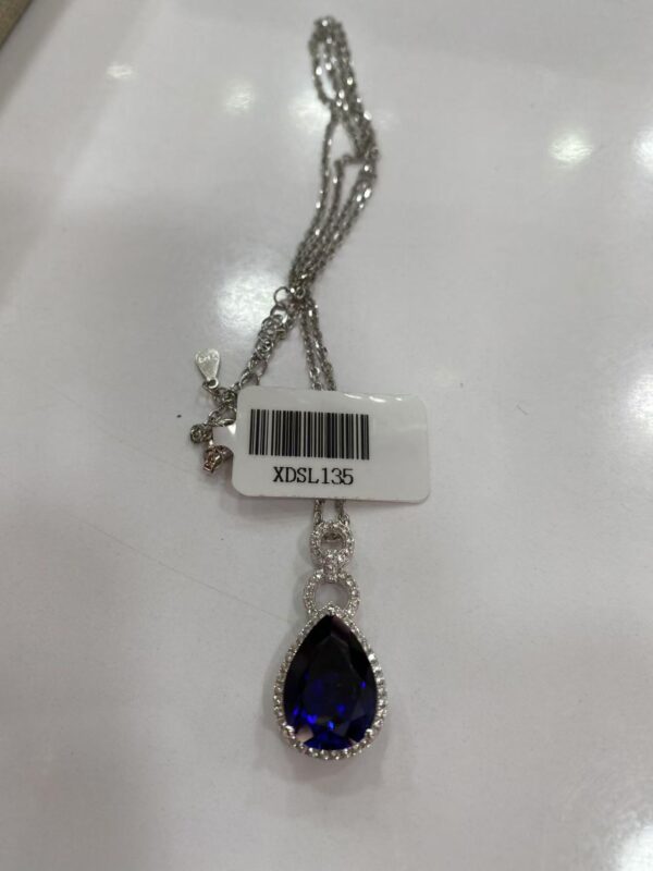 XDSL135 Teardrop Sapphire Necklace