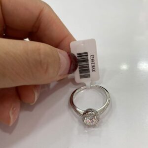 XYK1663 Thin Silver Moissanite Ring