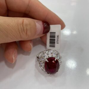 XTY006 Egg-shaped Ruby Ring