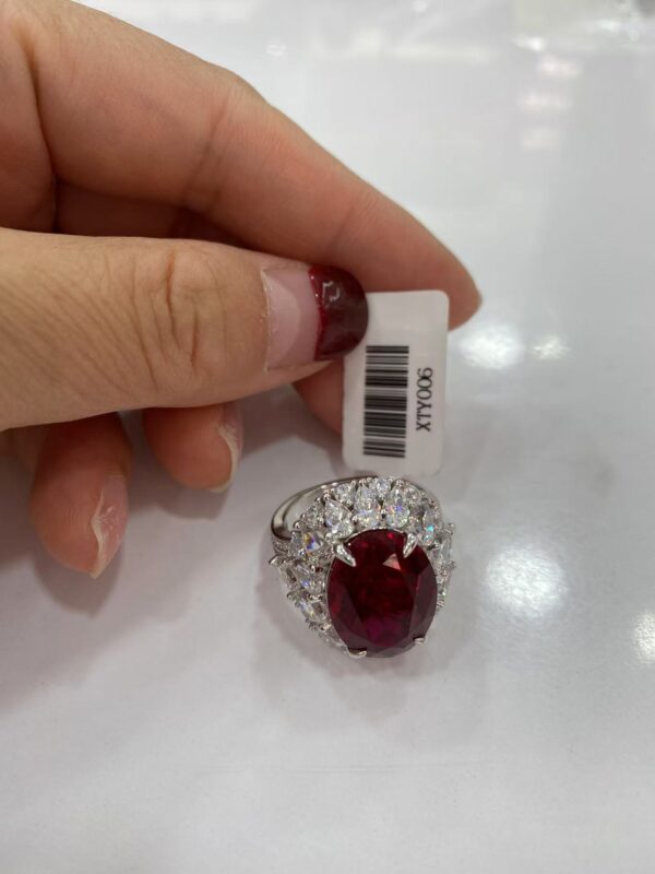 XTY006 Egg-shaped Ruby Ring