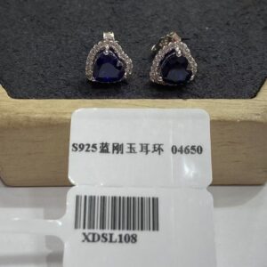 XDSL108 Heartshaped Sapphire Earrings