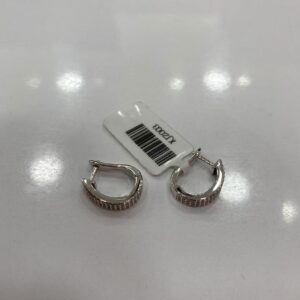 XJZ003 Paved Hoop Earrings