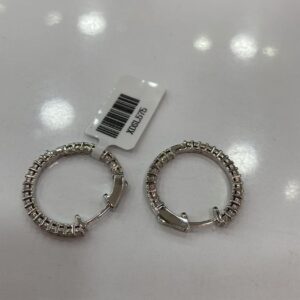 XDSL575 Pave Hoops Round Earrings