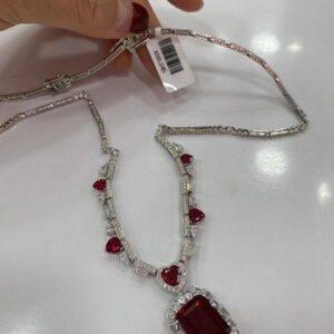 Ruby Moissanite Necklace